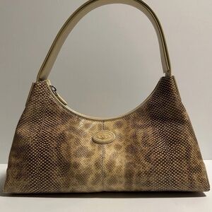 AUTHENTIC vintage TODS like new python shoulder bag